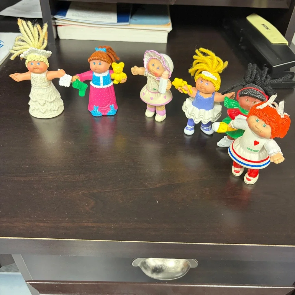 Vintage 1994 Cabbage Patch Kids PVC Mini Figures Lot of 6 Collectible Toys 90s
